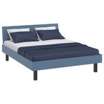 BETT 160/200 cm,  in Blau  - Blau/Schwarz, Design, Metall (160/200cm) - Xora