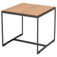 BEISTELLTISCH in Holz 45/45/42 cm  - Eichefarben/Anthrazit, Design, Holz/Metall (45/45/42cm) - Johann Jakob