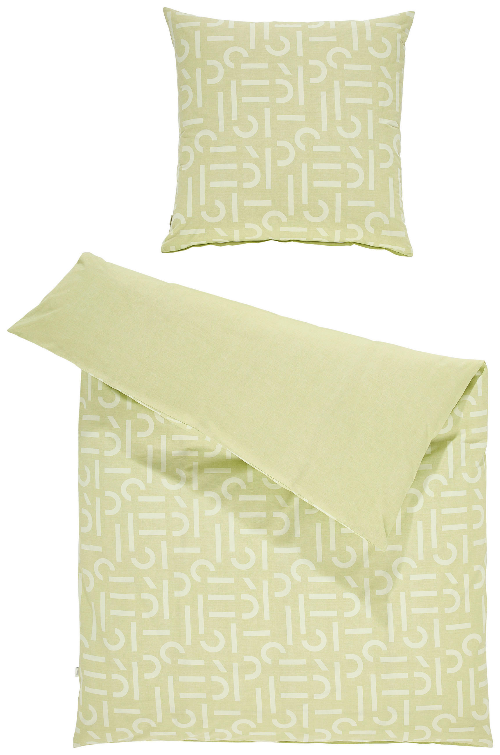 WENDEBETTWÄSCHE SCATTER BIG Renforcé 155/220 cm  - Limette/Grün, Design, Textil (155/220cm) - Esprit