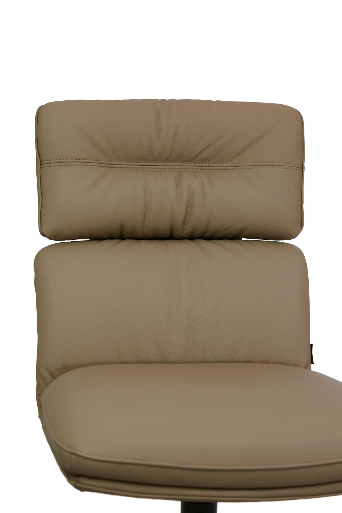 STUHL Echtleder Schwarz, Taupe  - Taupe/Schwarz, Design, Leder/Metall (50/92/64,5cm) - Dieter Knoll