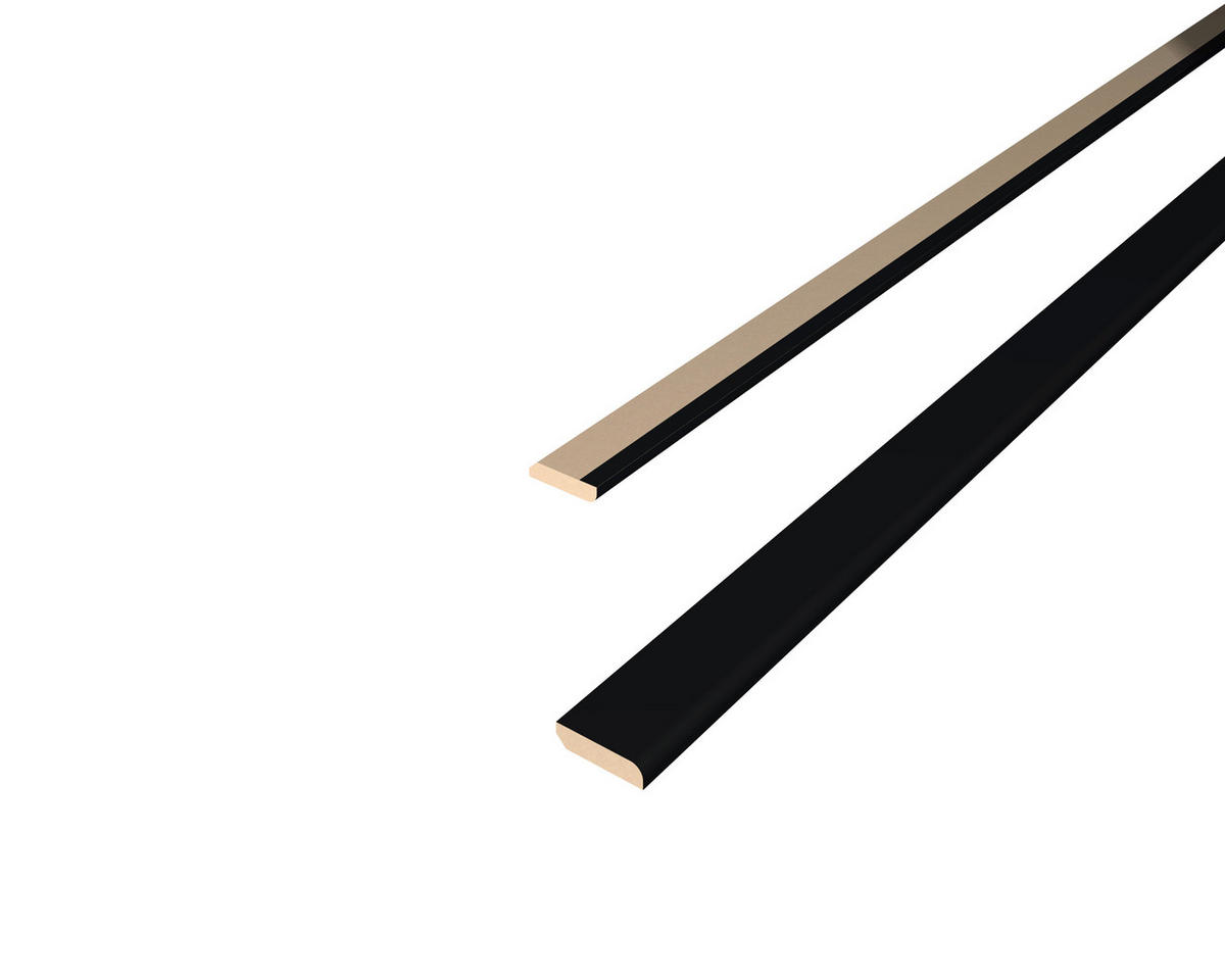 Abdeckleiste Schwarz - Schwarz, Basics, Naturmaterialien (240/0.6/2.5cm) - Egger Holzwerkstoffe