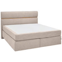 BOXSPRINGBETT 180/200 cm  in Beige, Eichefarben  - Eichefarben/Beige, KONVENTIONELL, Holz/Kunststoff (180/200cm) - Dieter Knoll