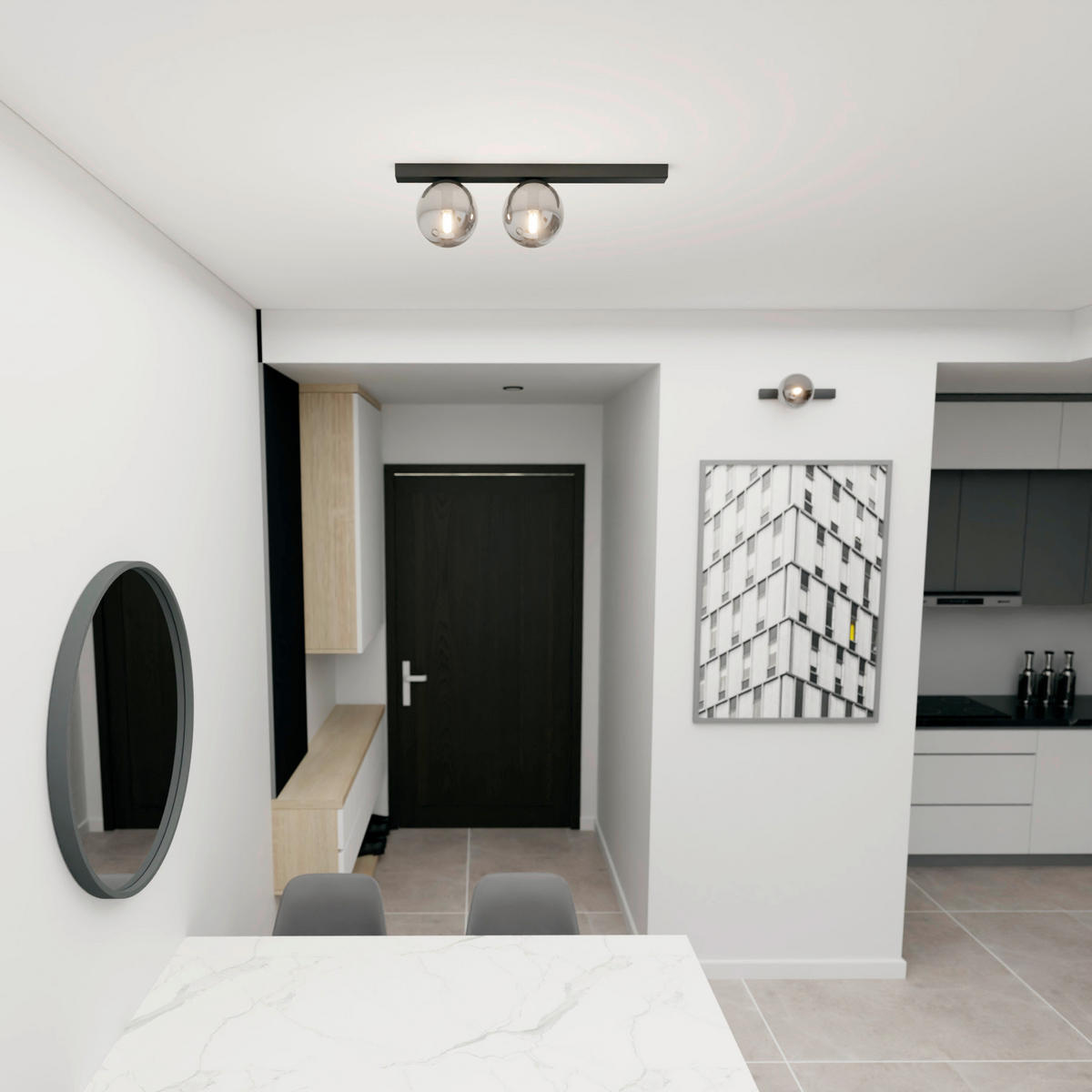 DECKENLEUCHTE 60/14/17 cm  - Schwarz, KONVENTIONELL, Glas/Metall (60/14/17cm)