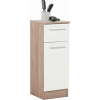 ALSÓSZEKRÉNY 30/81/33 cm  - krómszínű/San Remo tölgy, Design, faalapú anyag (30/81/33cm) - Xora