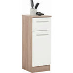 UNTERSCHRANK 30/81/33 cm   - Chromfarben/Eiche San Remo, Design, Holzwerkstoff (30/81/33cm) - Xora
