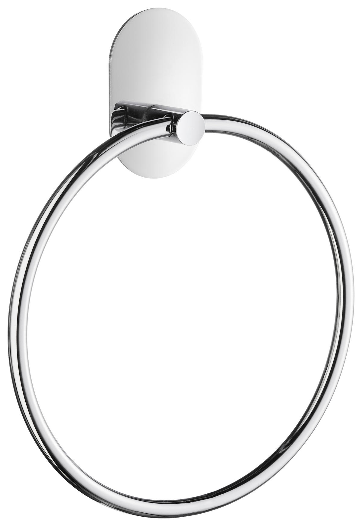 DRŽÁK NA RUČNÍKY - barvy chromu, Basics, kov (16,8/21,5/2,5cm)