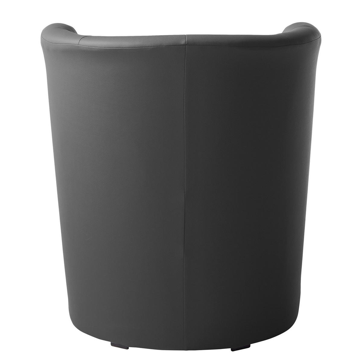 COCKTAILSESSEL Lederlook Schwarz  - Schwarz, Design, Kunststoff/Textil (66/75/56cm) - Livetastic