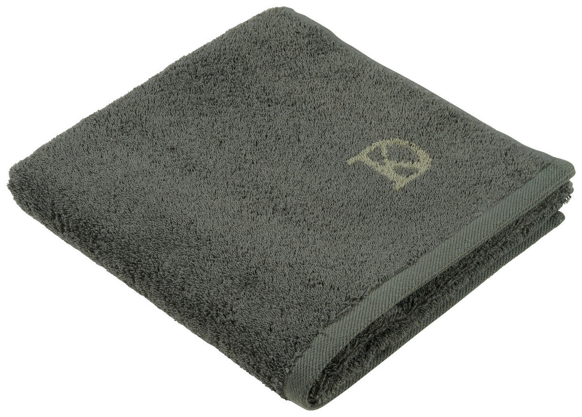 OSUŠKA DO SPRCHY, 70/140 cm, šedá, tmavě zelená - šedá/tmavě zelená, Design, textil (70/140cm) - Dieter Knoll