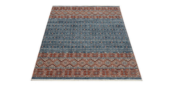 WEBTEPPICH 65/130 cm Korsika  - Blau/Rot, Design, Textil (65/130cm) - Novel