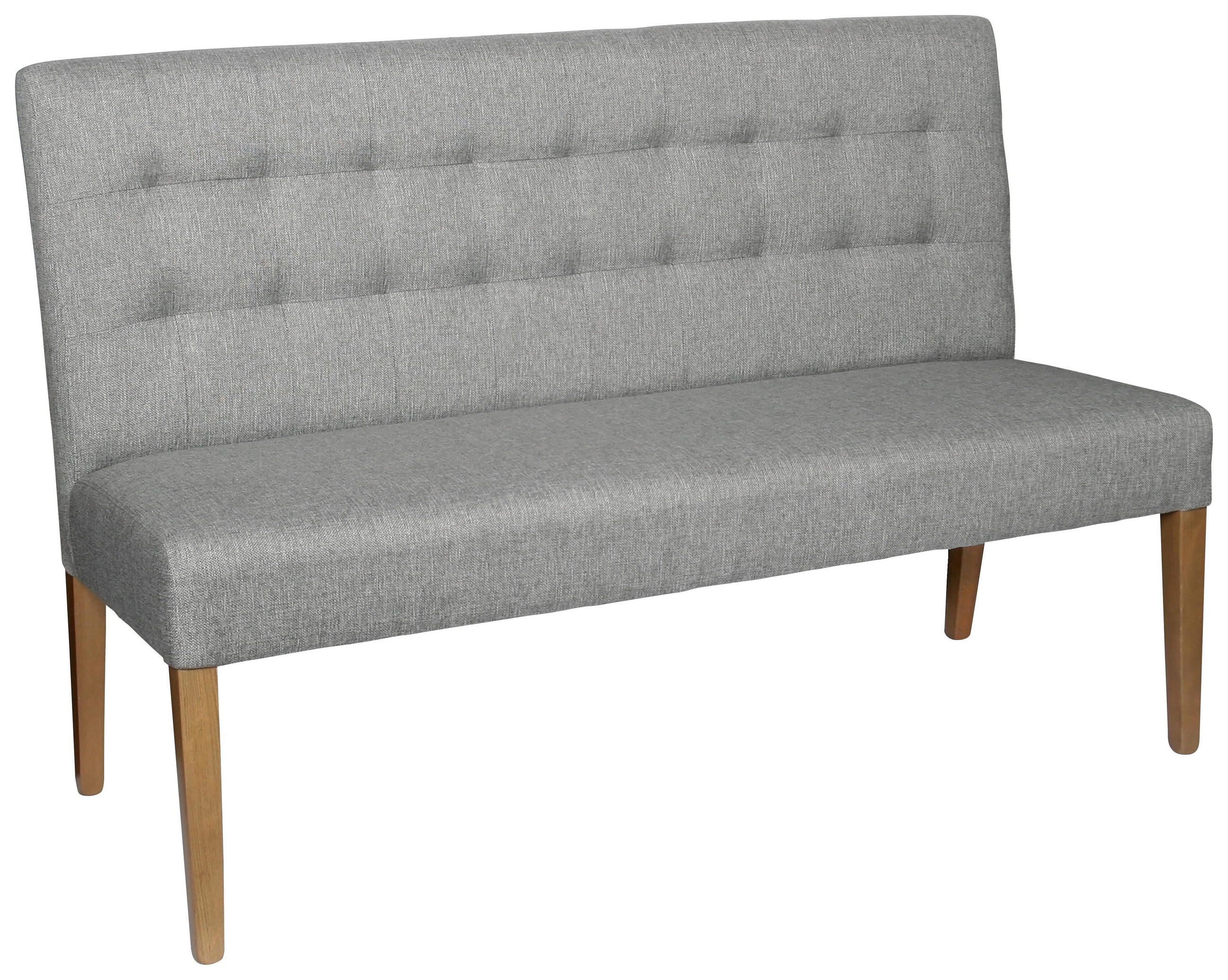 BANCĂ 141/95/64 cm in gri deschis - gri deschis/culoare lemn stejar, Konventionell, lemn/textil (141/95/64cm) - Carryhome