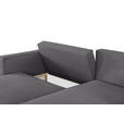 ECKSOFA  in Feincord Dunkelgrau  - Dunkelgrau/Schwarz, KONVENTIONELL, Kunststoff/Textil (242/151cm) - Carryhome