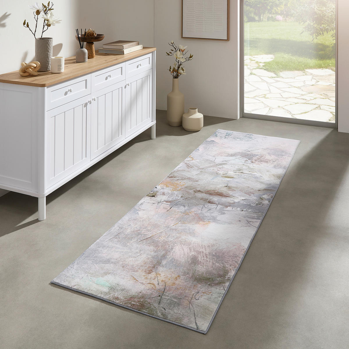 LÄUFER 80/240 cm  - Multicolor/Grün, Design, Textil (80/240cm) - Novel