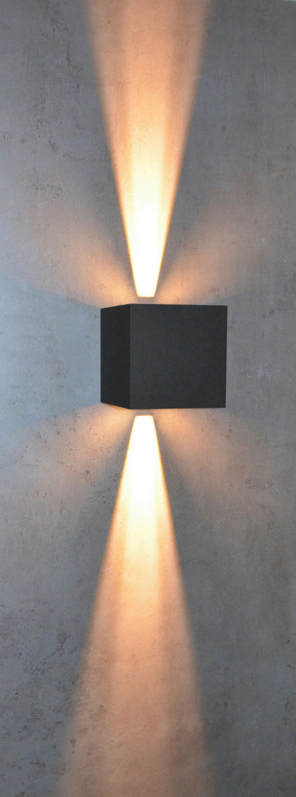 AUßENWANDLEUCHTE Qube 11,2/11,2/11,2 cm   - Anthrazit, Design, Metall (11,2/11,2/11,2cm)