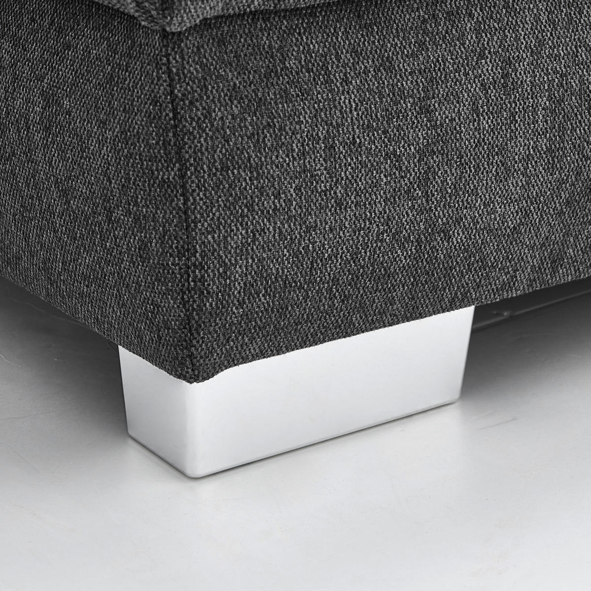 ECKSOFA Anthrazit Webstoff  - Chromfarben/Anthrazit, Design, Kunststoff/Textil (320/226cm) - Carryhome