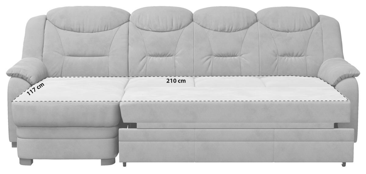 ECKSOFA Anthrazit Mikrofaser  - Anthrazit, Basics, Kunststoff/Textil (162/257cm) - MID.YOU