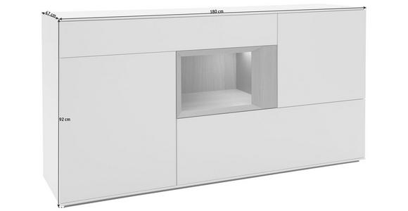 SIDEBOARD 180/92/47 cm - Eichefarben/Weiß, Design, Holz/Holzwerkstoff (180/92/47cm) - Dieter Knoll
