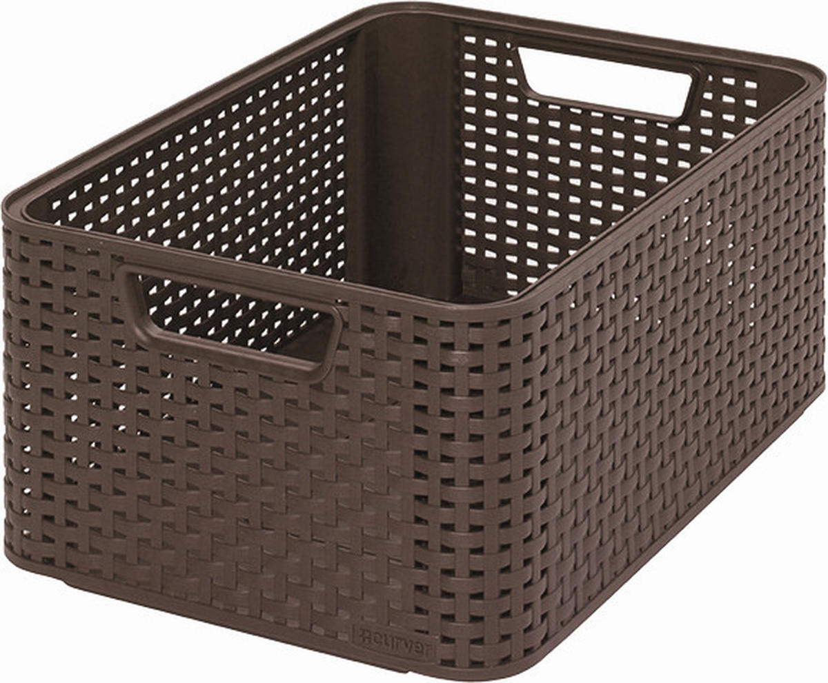 UNIVERZÁLNY KOŠÍK hnedá - hnedá, Basics, plast (28.5/29/17.2cm)