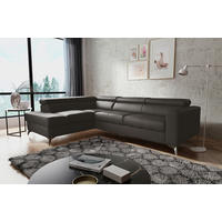 COLțAR textil, piele maro închis  - culoare crom/maro închis, Design, metal/textil (208/286cm) - Livetastic