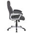 CHEFSESSEL Lederlook Grau, Silberfarben - Silberfarben/Weiß, Design, Kunststoff/Textil (65/109-118,5/65cm) - CARRYHOME