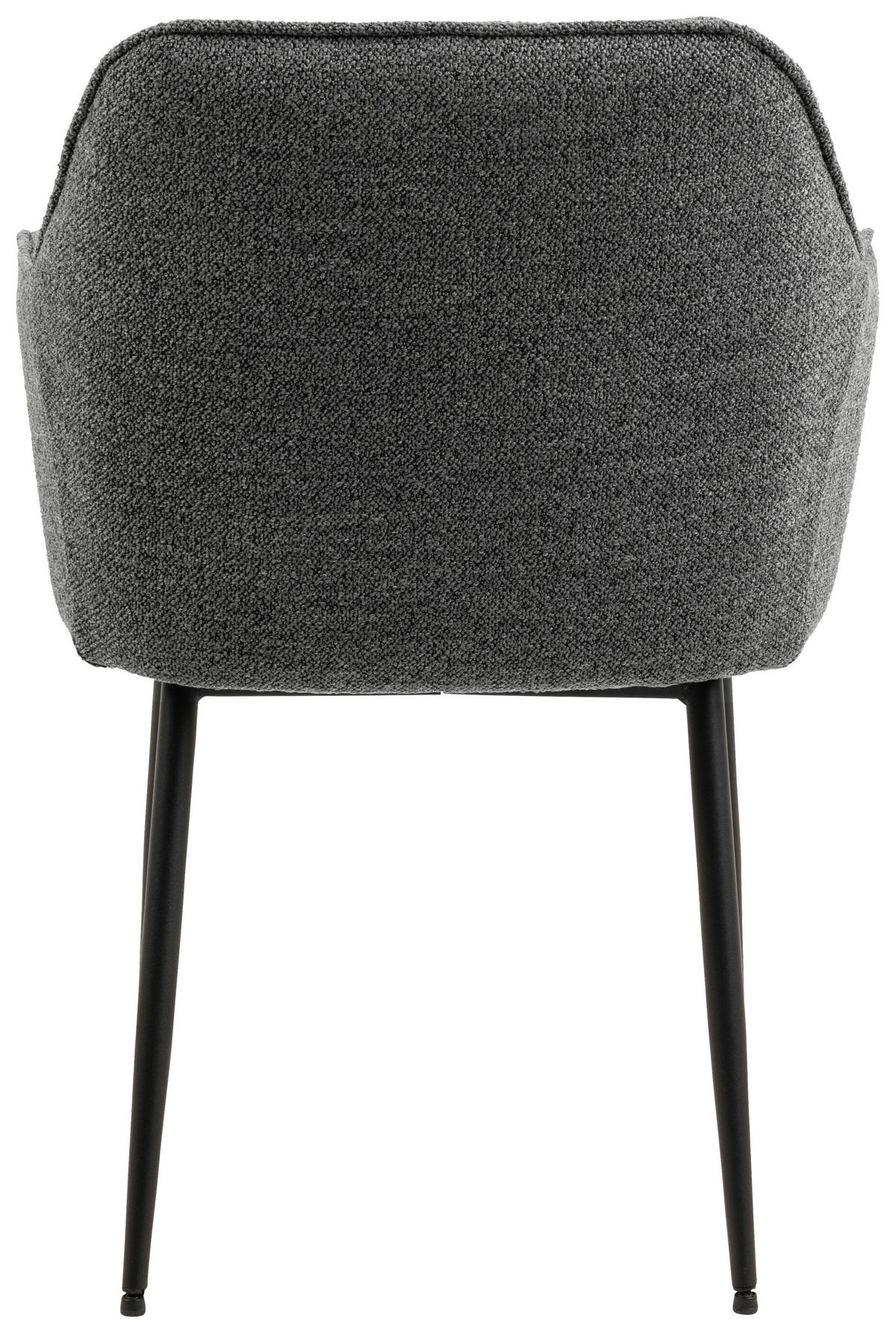 ŽIDLE S PODRUČKAMI, buklé, šedá - šedá/černá, Moderní, kov/textil (58/83/55cm) - MID.YOU