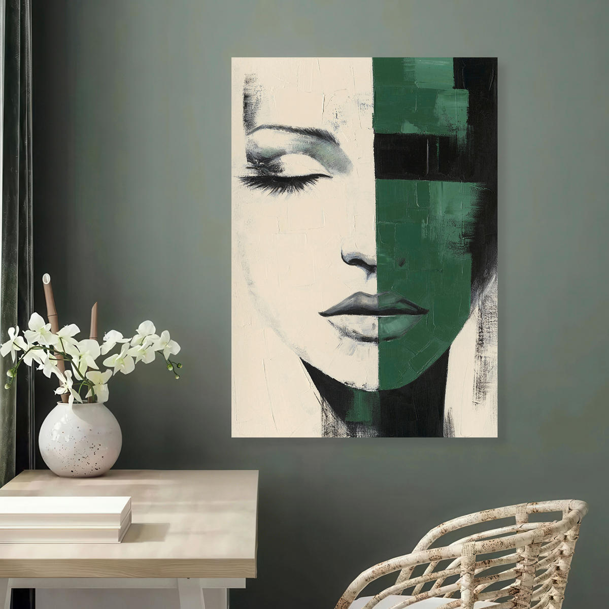 LEINWANDBILD 70/100 cm  - Creme/Schwarz, Basics, Holz/Kunststoff (70/100cm) - Monee