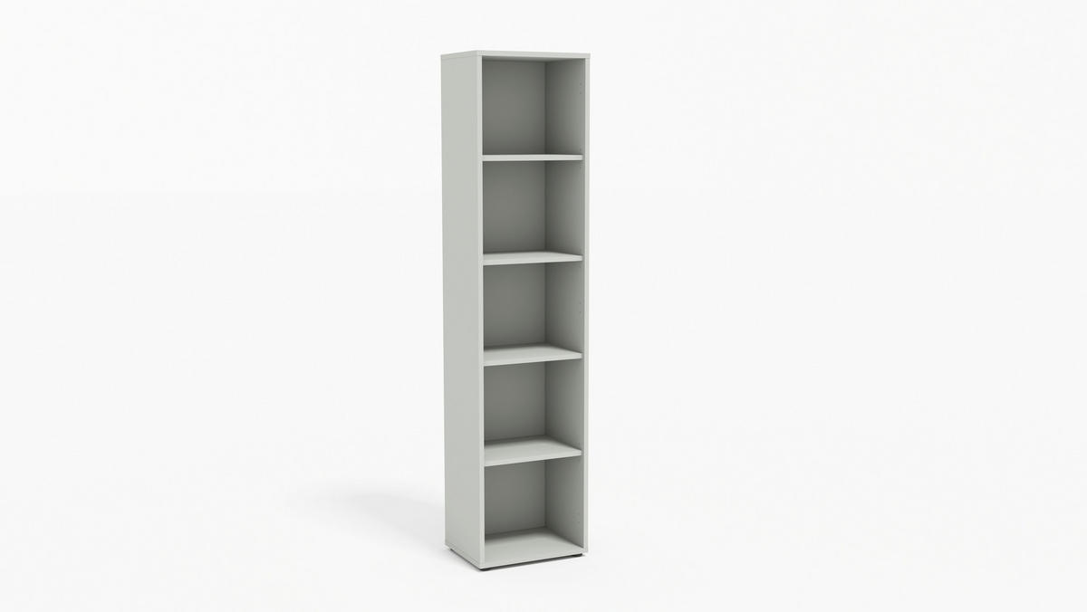 AKTENSCHRANK Hellgrau  - Hellgrau/Grau, MODERN, Holzwerkstoff (128,5/185,6/33cm) - MID.YOU