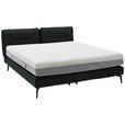 BOXSPRINGBETT 200/200 cm  in Anthrazit  - Anthrazit/Schwarz, Design, Textil/Metall (200/200cm) - Johann Jakob