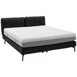 BOXSPRINGBETT 180/200 cm  in Anthrazit  - Anthrazit/Schwarz, Design, Textil/Metall (180/200cm) - Johann Jakob