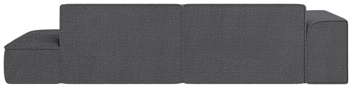 ECKSOFA Cord Graphitfarben  - Graphitfarben/Schwarz, Konventionell, Holzwerkstoff/Kunststoff (294/165cm) - Livetastic