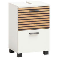 WASCHBECKENUNTERSCHRANK 40,2/60,8/35 cm  - Weiss/Eichefarben, Modern, Holzwerkstoff/Kunststoff (40,2/60,8/35cm) - Stylife