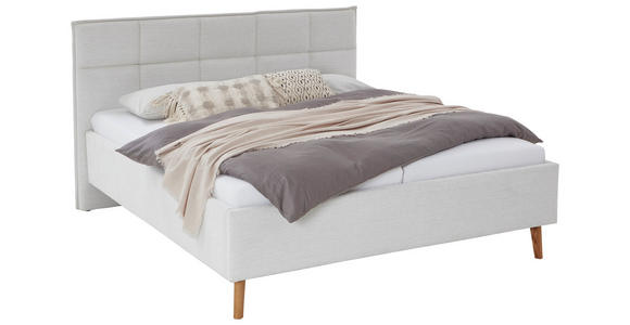 POLSTERBETT 160/200 cm  in Beige  - Eichefarben/Beige, Design, Holz/Textil (160/200cm) - Xora