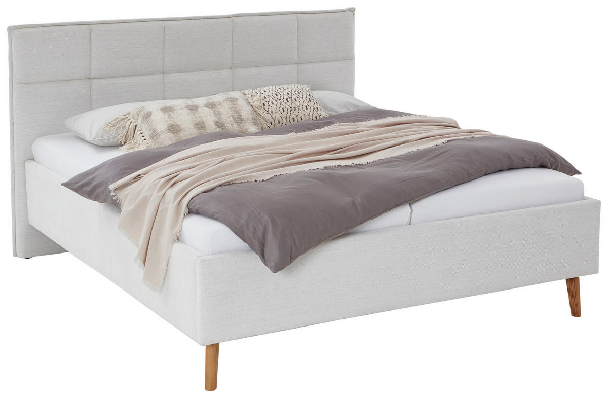 POLSTERBETT 160/200 cm  in Beige  - Eichefarben/Beige, Design, Holz/Textil (160/200cm) - Xora