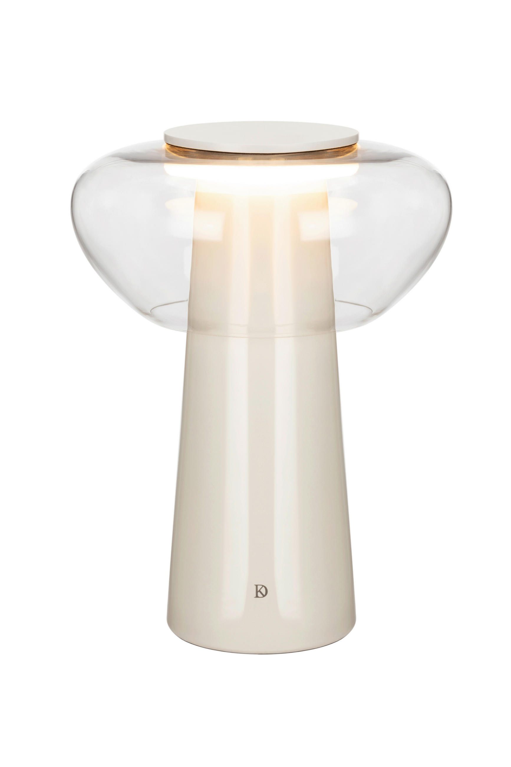 LED-TISCHLEUCHTE 28/38,4 cm   - Grau, Design, Glas/Keramik (28/38,4cm) - Dieter Knoll