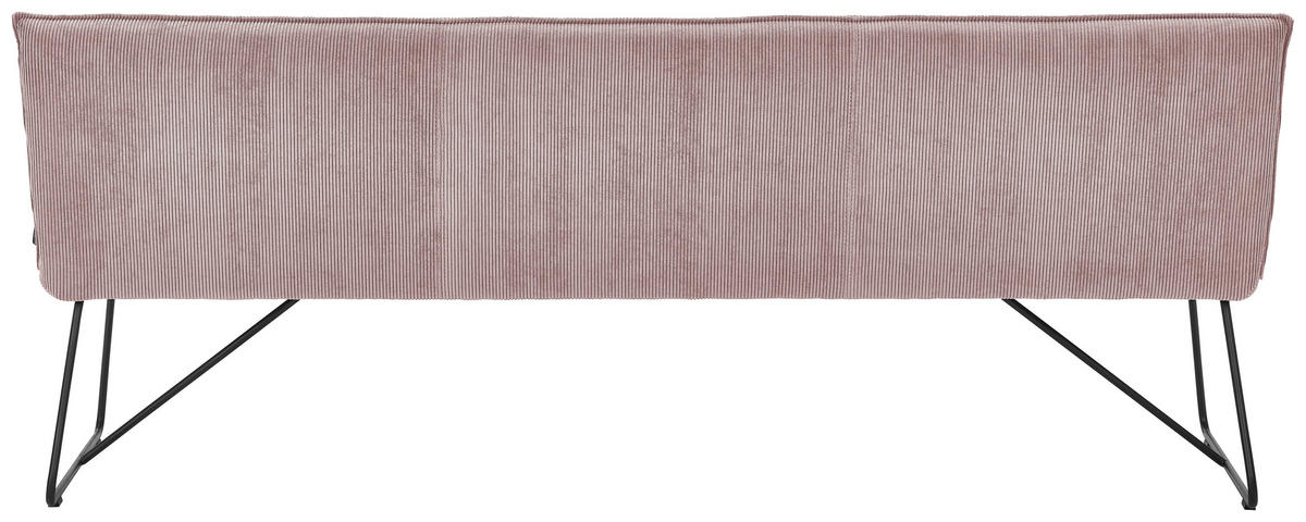 SITZBANK 220/88/66 cm  in Altrosa  - Schwarz/Altrosa, Design, Textil/Metall (220/88/66cm) - Johann Jakob
