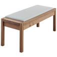BETTBANK 120/46,3/40 cm   - Eiche Bianco/Champagner, Design, Holz/Textil (120/46,3/40cm) - Venda