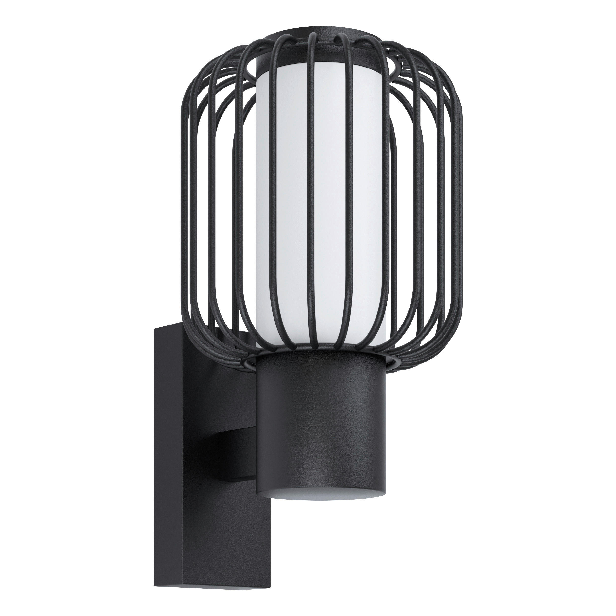 AUßENWANDLEUCHTE - Schwarz/Weiß, Basics, Kunststoff/Metall (16,5cm) - Eglo
