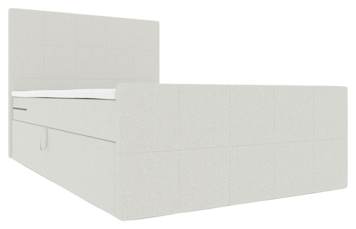 BOXBETT 100/200 cm  in Creme  - Creme, KONVENTIONELL, Kunststoff/Textil (100/200cm) - Boxxx