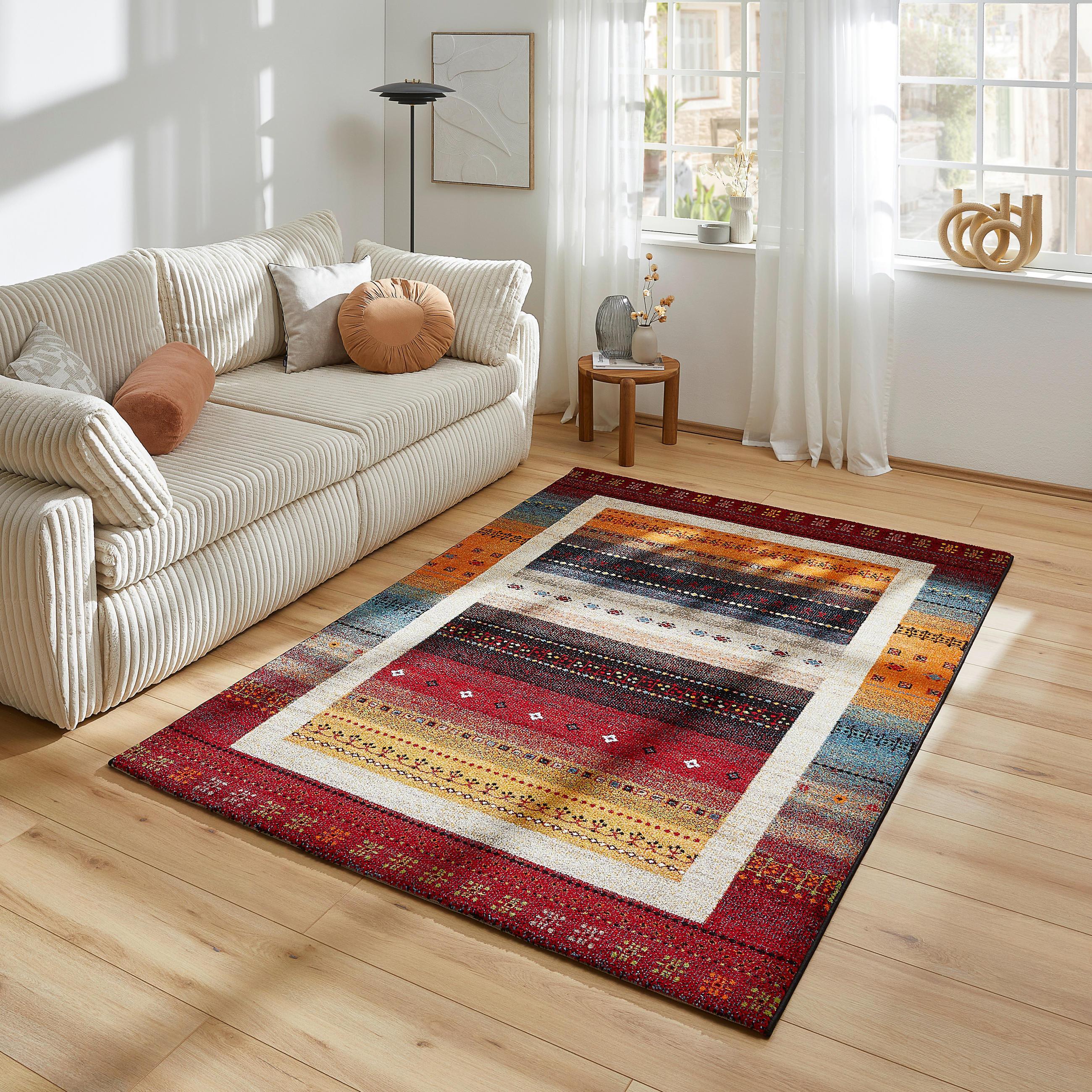 LÄUFER 80/250 cm Cassandra Multicolor, Rot - Rot/Multicolor, LIFESTYLE, Textil (80/250cm) - Novel