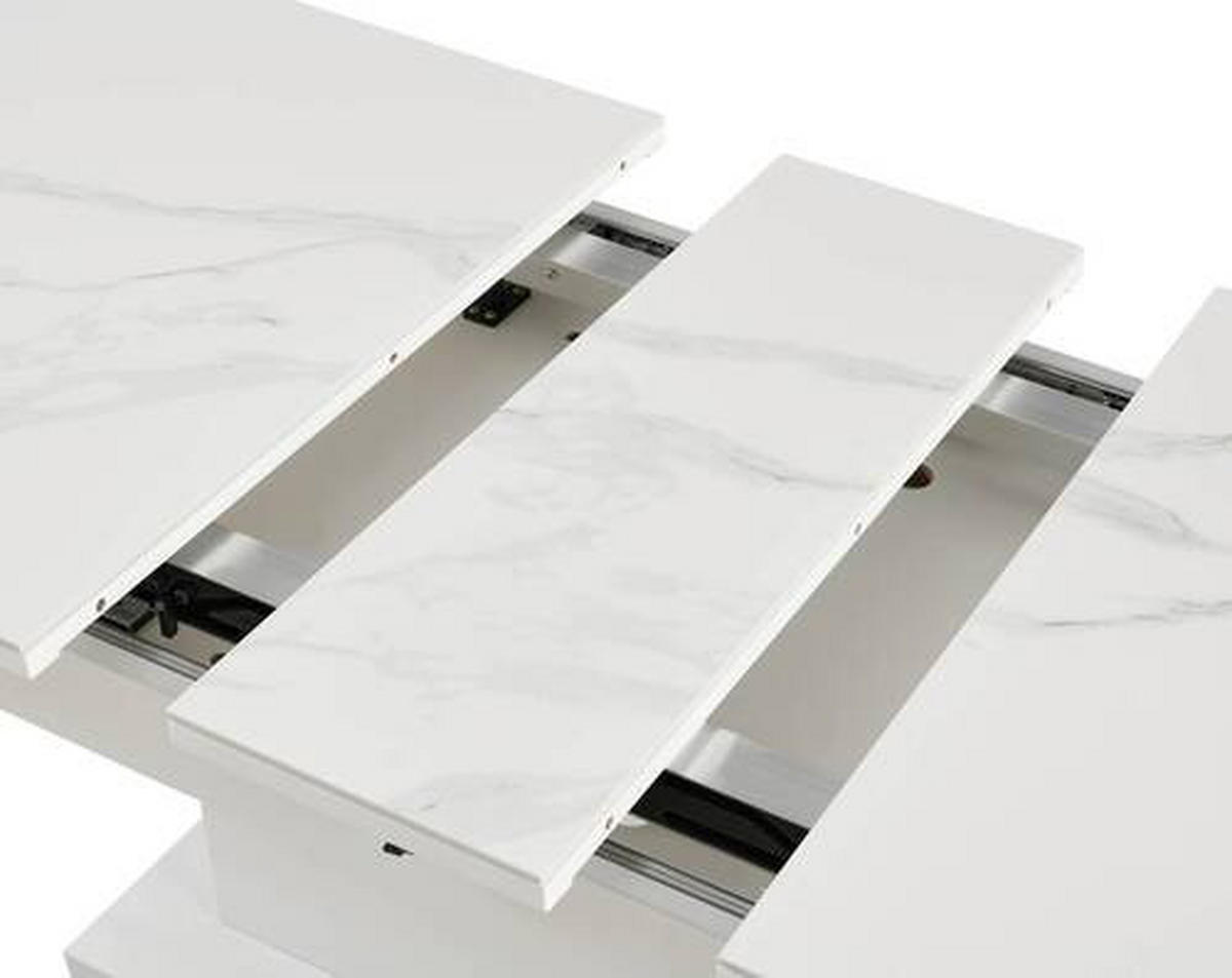 SOFFBORD i metall, keramik 125-150/70/49,5-79 cm  - vit, Design, metall/keramik (125-150/70/49,5-79cm) - Livetastic