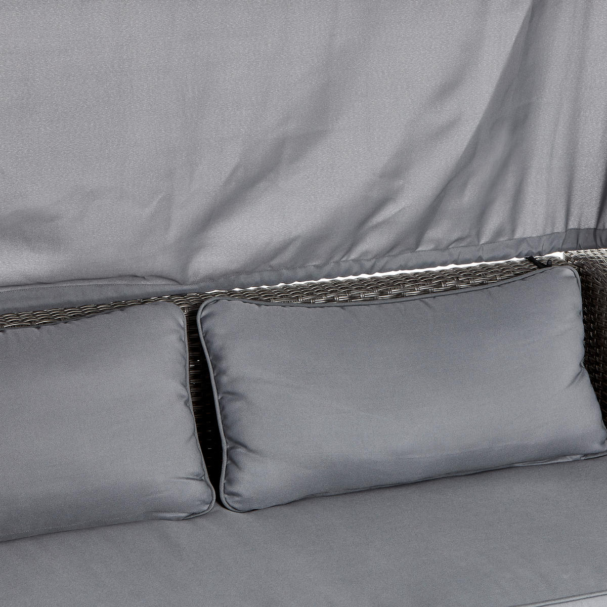 GARTENMUSCHEL 146/74/144 cm  - Grau, MODERN, Kunststoff/Textil (146/74/144cm) - Ambia Garden