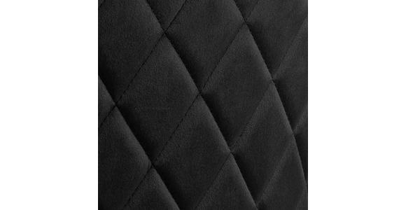 STUHL Samt Schwarz  - Schwarz, KONVENTIONELL, Textil/Metall (49,5/80,5/54cm) - Ambia Home