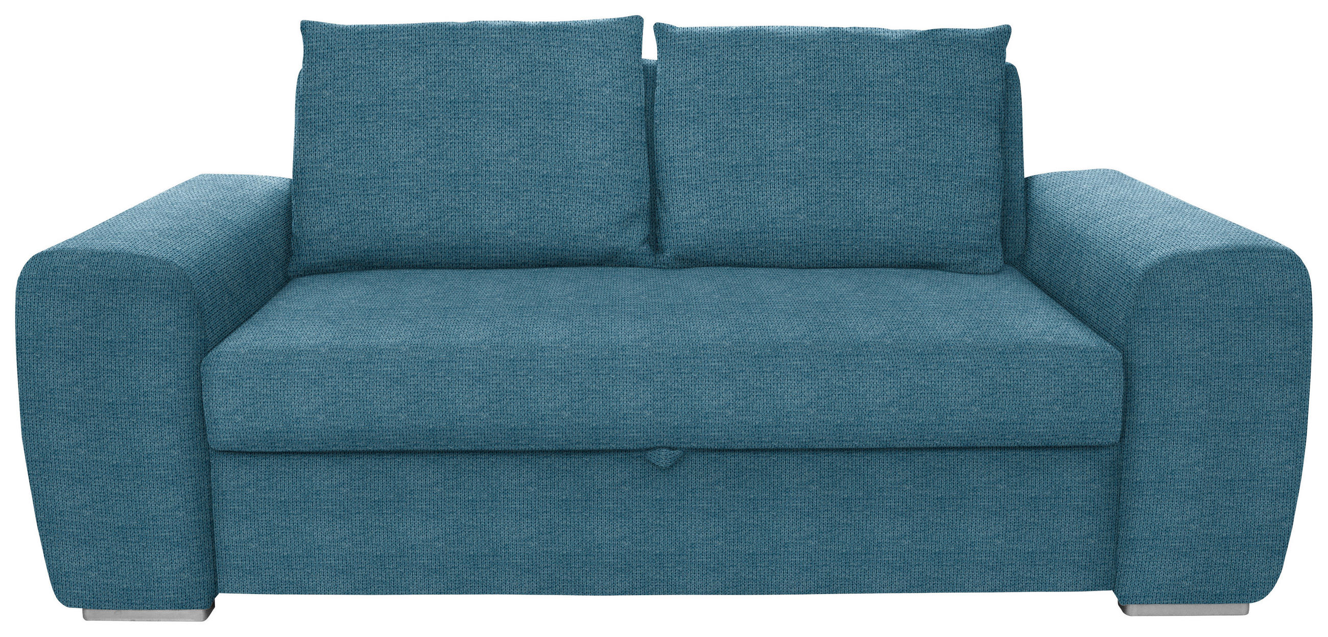 SCHLAFSOFA Dunkelblau Typenauswahl, Fussart wählbar, Lederauswahl, Stoffauswahl, Armteilvarianten  - Chromfarben/Dunkelblau, Design, Holz/Textil (199/92/97cm) - Livetastic