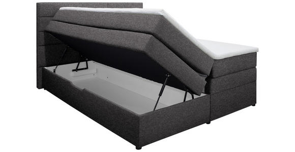 BOXSPRINGBETT 160/200 cm  in Dunkelgrau  - Wengefarben/Dunkelgrau, KONVENTIONELL, Holz/Textil (160/200cm) - Carryhome