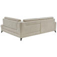 ECKSOFA Beige Chenille  - Beige/Schwarz, Design, Textil/Metall (239/182cm) - Valnatura