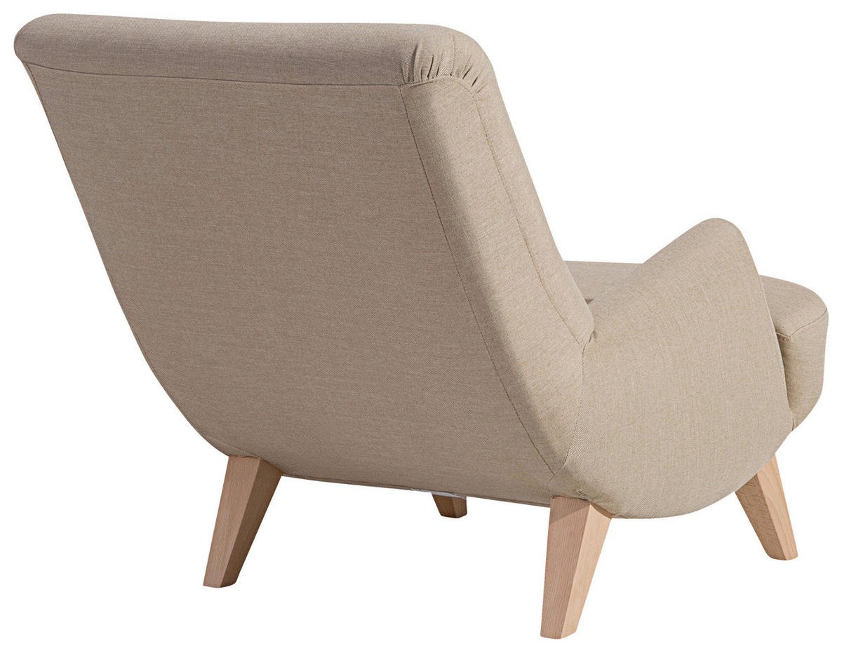 RELAXAČNÍ KŘESLO, textil, pískové barvy - přírodní barvy/pískové barvy, Design, dřevo/textil (71/101/80cm) - Max Winzer