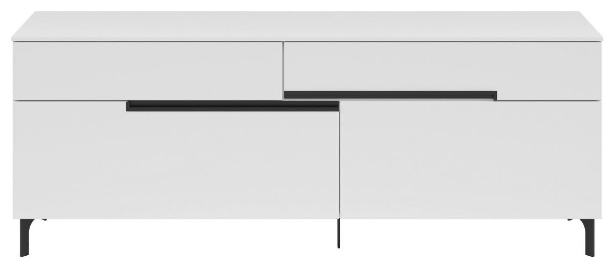 NÍZKÁ KOMODA, bílá, 171/65/42 cm - bílá/černá, Design, kov/kompozitní dřevo (171/65/42cm) - Xora