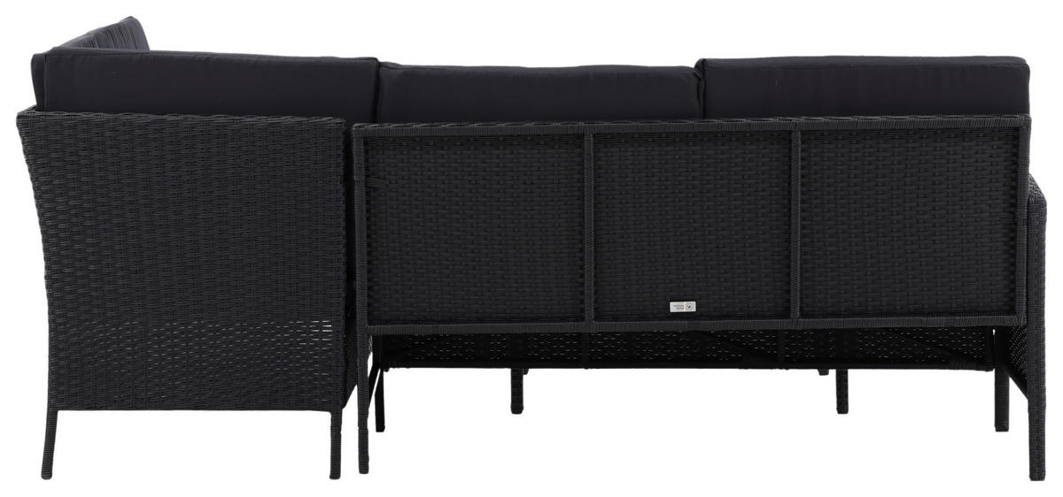 DINING-LOUNGESET  - Schwarz, KONVENTIONELL, Kunststoff - Gardenson