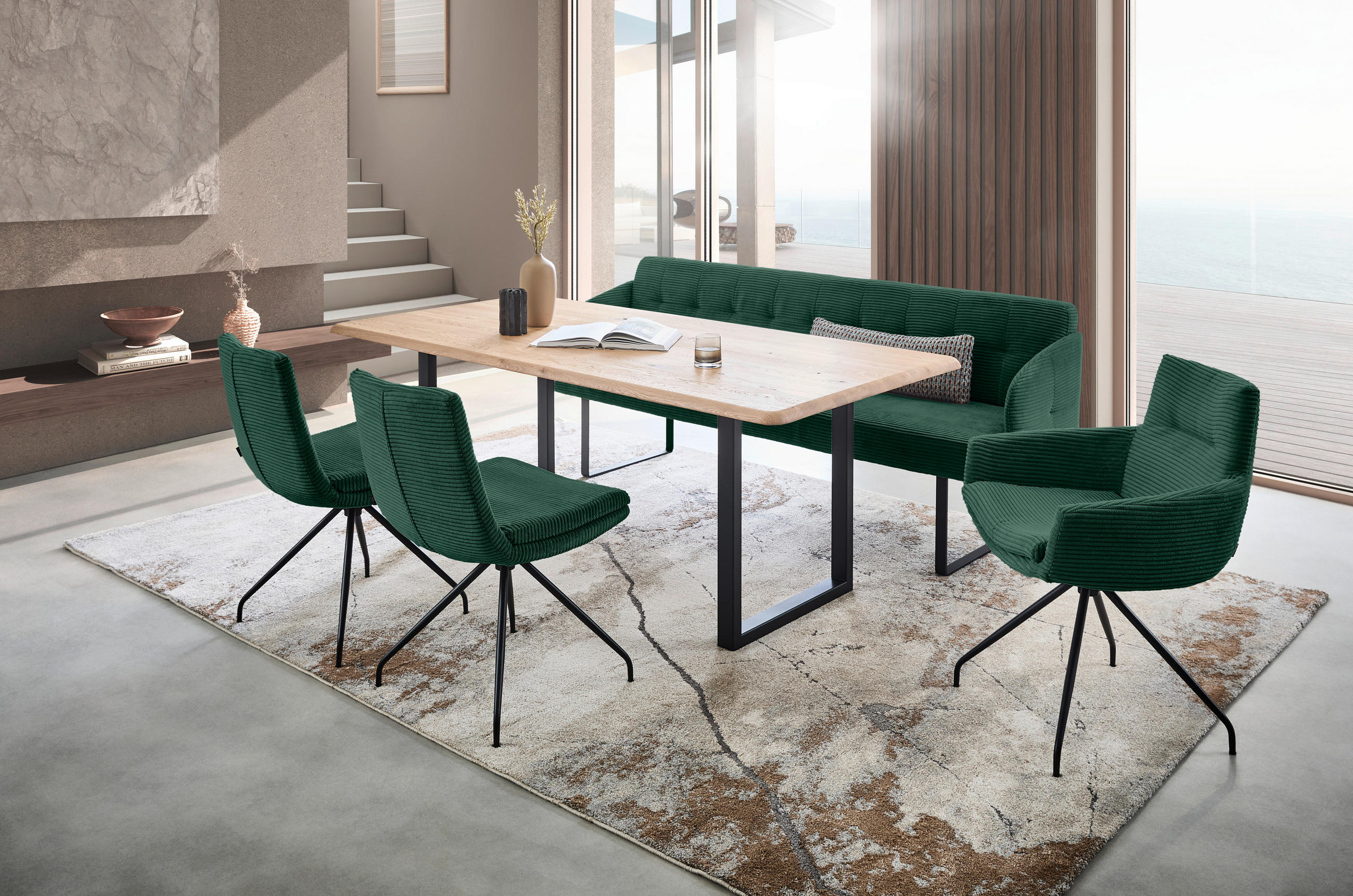 STUHL - Schwarz/Grün, Design, Textil/Metall (50/85/64cm) - Musterring