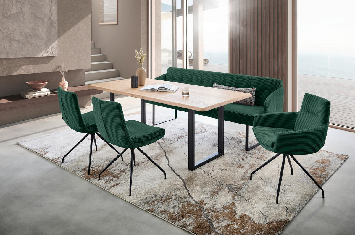 STUHL - Schwarz/Grün, Design, Textil/Metall (50/85/64cm) - Musterring