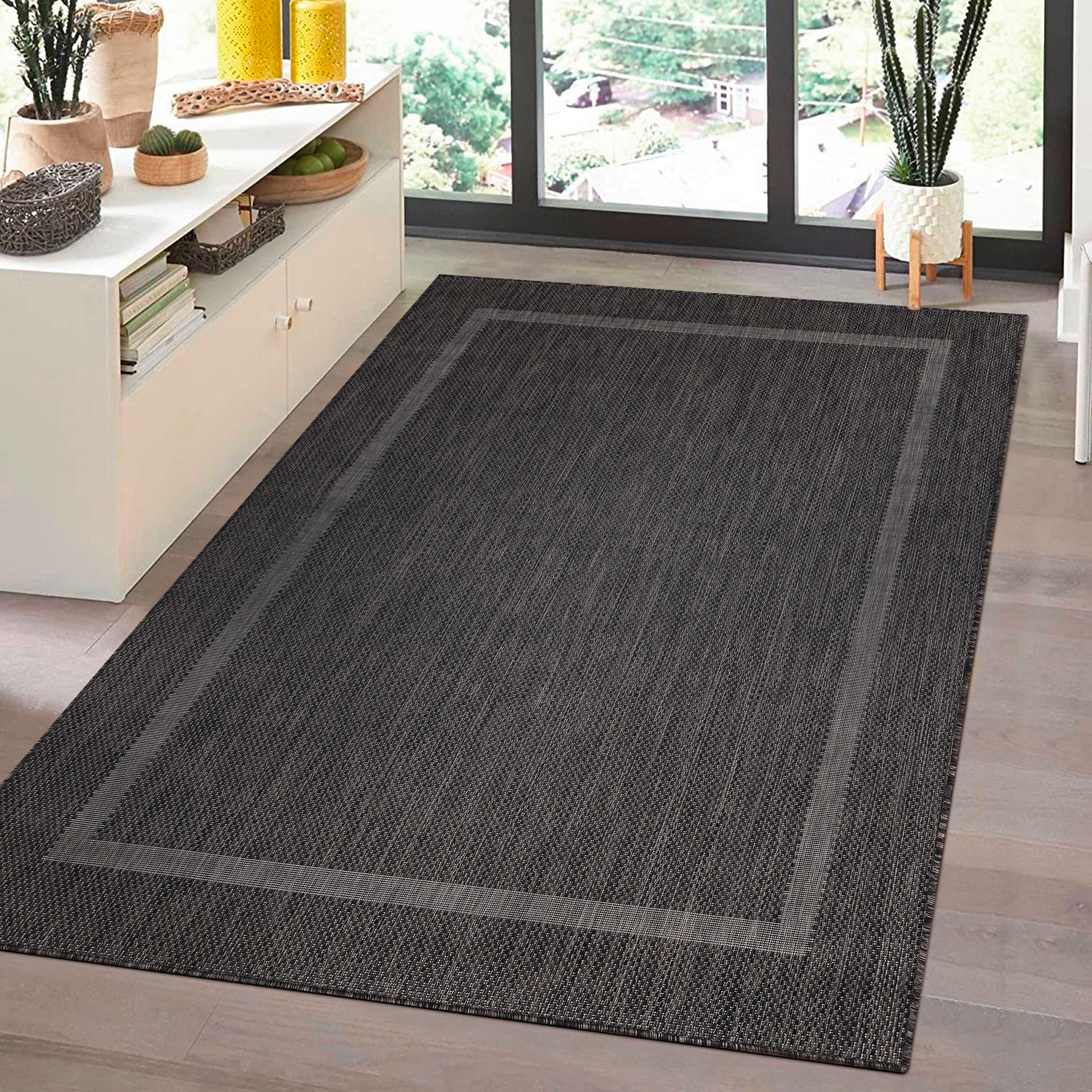 FLATVÄVD MATTA 140/200 cm Relax  - svart, Basics, textil (140/200cm) - Novel